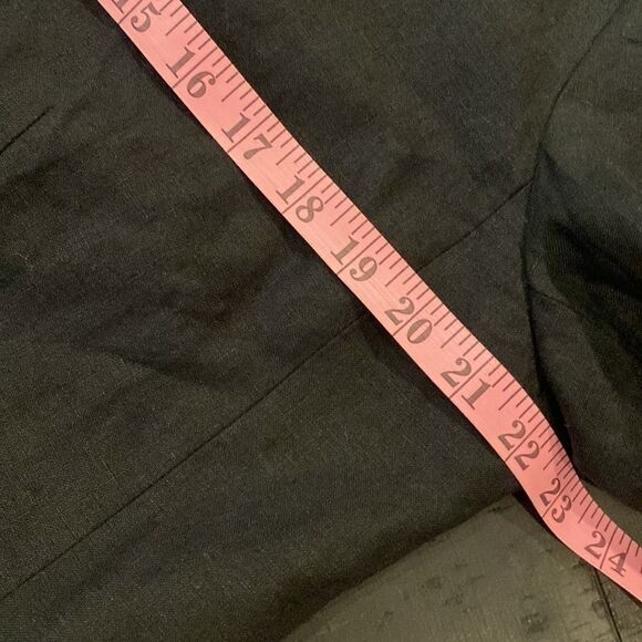 Talbots Black Linen 16 Peplum Back Career Casual Jacket Blazer - Picture 8 of 10